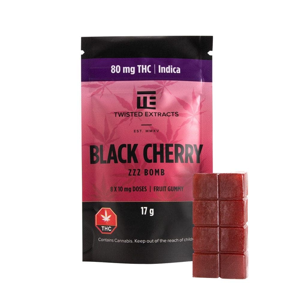 Black Cherry Indica Zzz Bomb (80mg THC) by Twisted Extracts