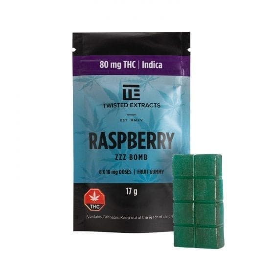 Blue Raspberry Indica Zzz Bomb (80mg THC) by Twisted Extracts