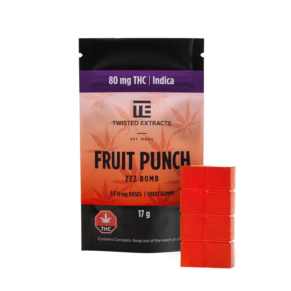 Fruit Punch Indica Zzz Bomb (80mg THC) by Twisted Extracts