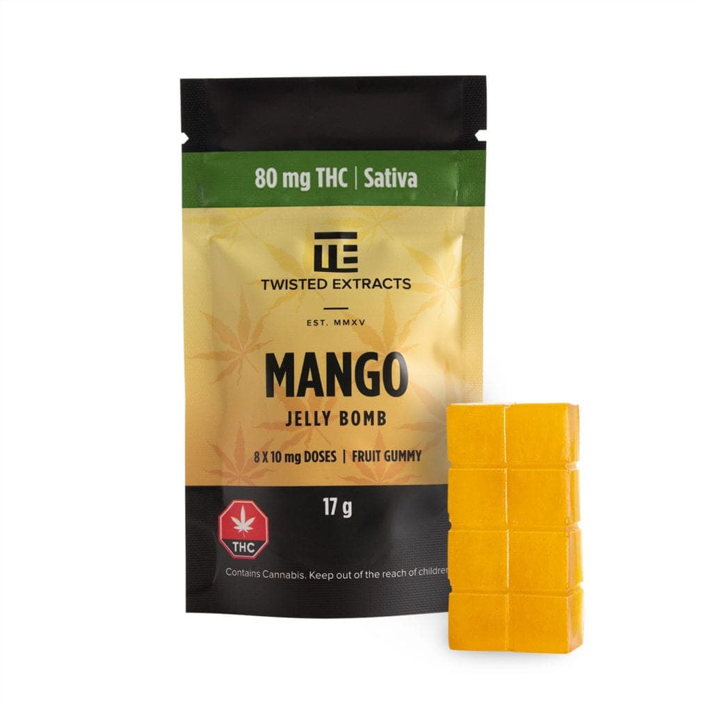 Mango Sativa Jelly Bomb (80mg THC) by Twisted Extracts