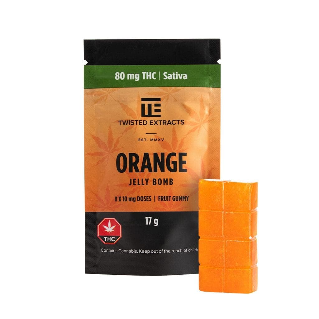 Orange Sativa Jelly Bomb (80mg THC) by Twisted Extracts